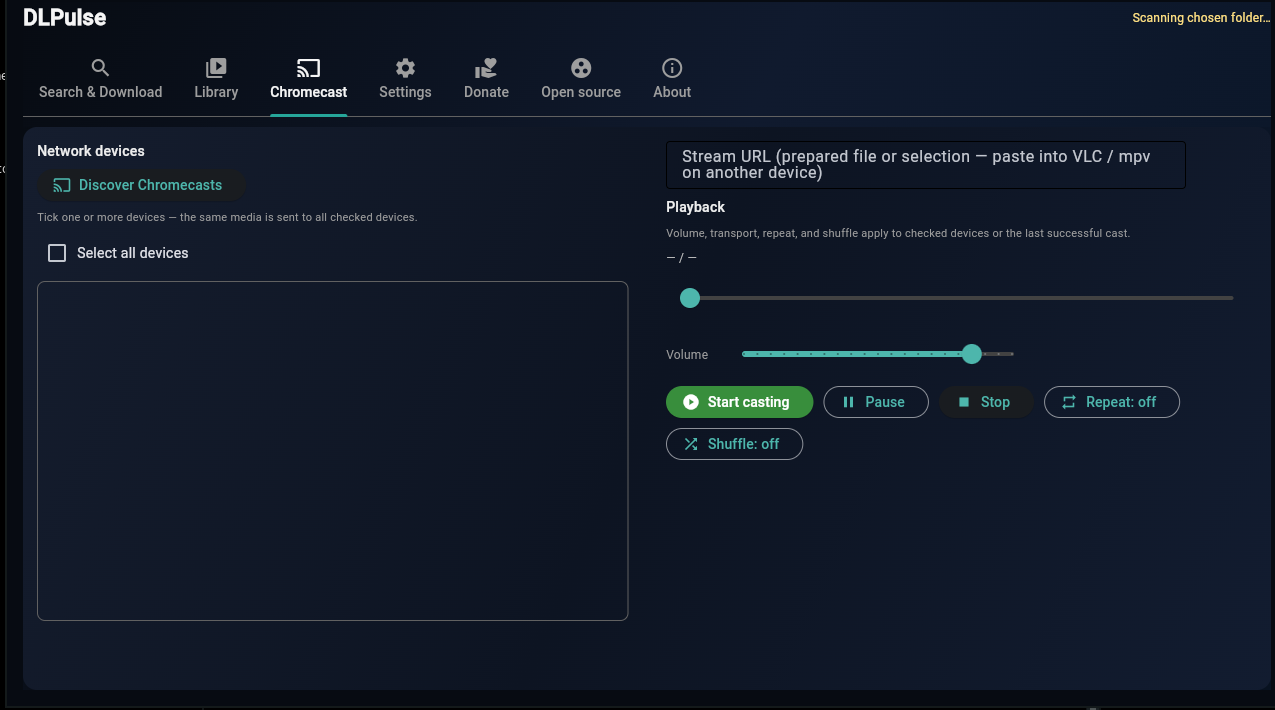 DLPulse Flet - secondary interface
